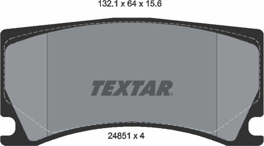 Textar 2485101 - Bremžu uzliku kompl., Disku bremzes www.autospares.lv