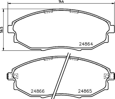 Textar 2486403 - Bremžu uzliku kompl., Disku bremzes www.autospares.lv