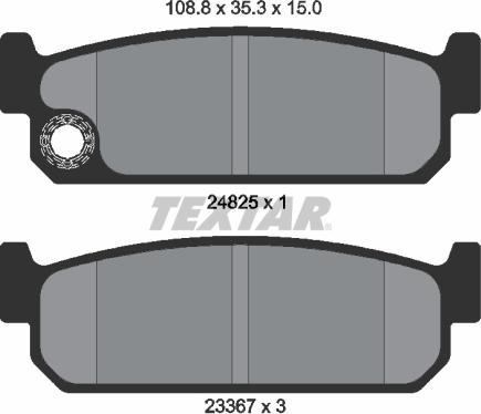 Textar 2482501 - Bremžu uzliku kompl., Disku bremzes autospares.lv