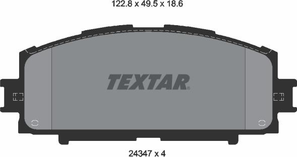 Textar 2434701 - Тормозные колодки, дисковые, комплект www.autospares.lv