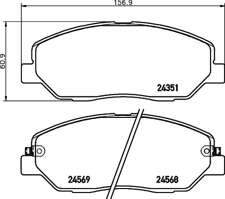 Textar 2435104 - Bremžu uzliku kompl., Disku bremzes autospares.lv