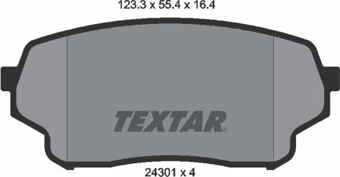 Textar 2430101 - Тормозные колодки, дисковые, комплект www.autospares.lv