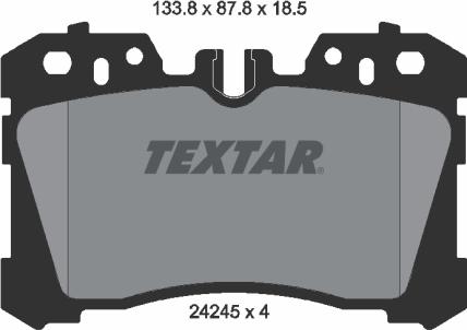 Textar 2424501 - Bremžu uzliku kompl., Disku bremzes www.autospares.lv