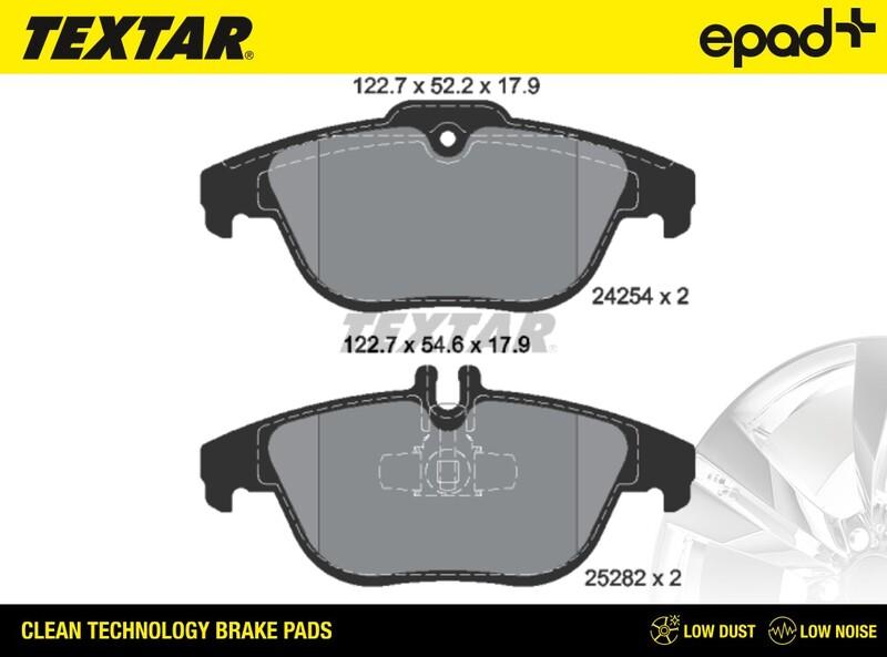 Textar 2425401CP - Bremžu uzliku kompl., Disku bremzes www.autospares.lv