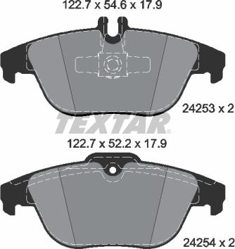 Textar 2425381 - Bremžu uzliku kompl., Disku bremzes www.autospares.lv