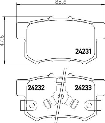 Textar 2423105 - Bremžu uzliku kompl., Disku bremzes autospares.lv