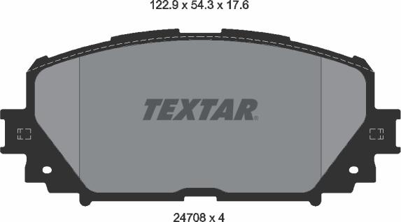 Textar 2470801 - Тормозные колодки, дисковые, комплект www.autospares.lv