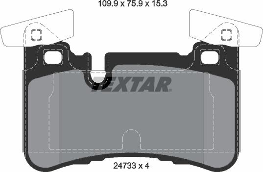 Textar 2473301 - Bremžu uzliku kompl., Disku bremzes www.autospares.lv