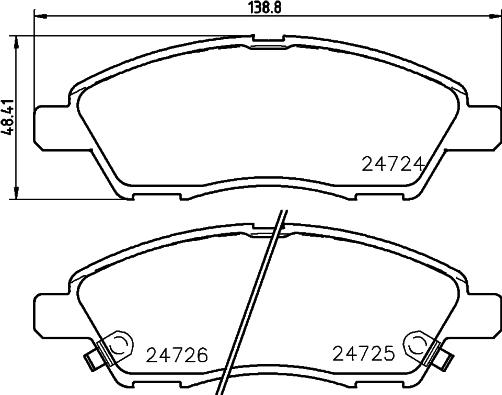 Textar 2472403 - Bremžu uzliku kompl., Disku bremzes www.autospares.lv