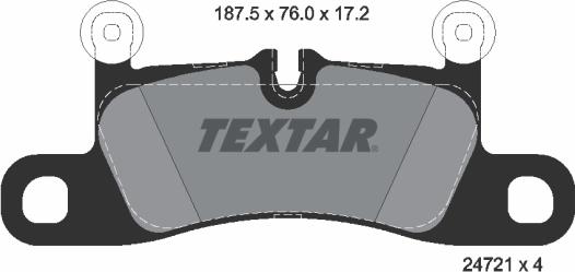 Textar 2472101 - Bremžu uzliku kompl., Disku bremzes www.autospares.lv