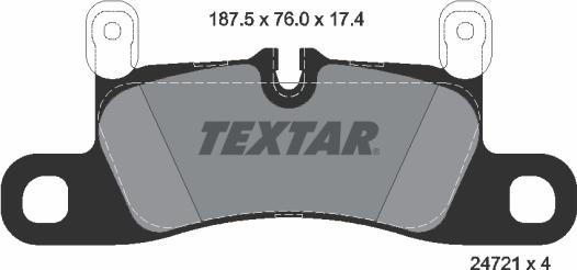 Textar 2472102 - Bremžu uzliku kompl., Disku bremzes www.autospares.lv