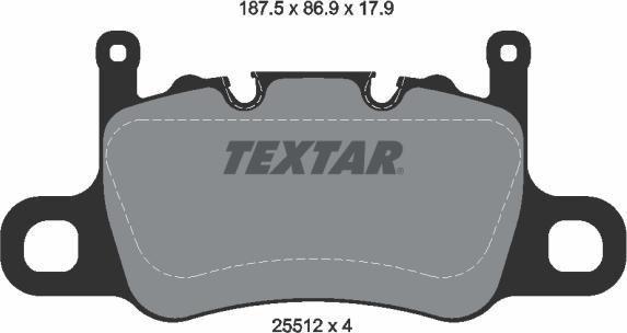 Textar 2551203 - Bremžu uzliku kompl., Disku bremzes www.autospares.lv