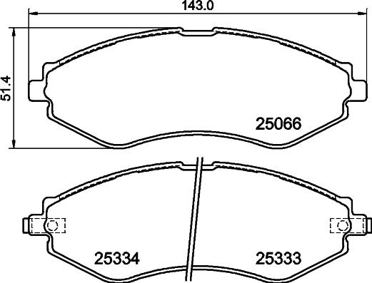 Textar 2506601 - Bremžu uzliku kompl., Disku bremzes www.autospares.lv