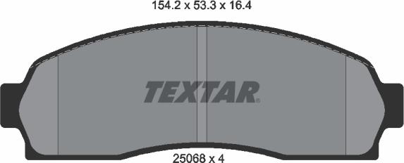 Textar 2506801 - Тормозные колодки, дисковые, комплект www.autospares.lv