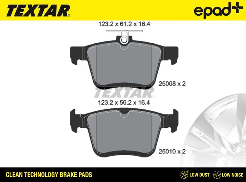 Textar 2500801CP - Bremžu uzliku kompl., Disku bremzes www.autospares.lv