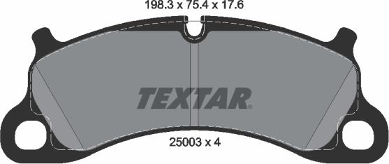 Textar 2500301 - Bremžu uzliku kompl., Disku bremzes www.autospares.lv