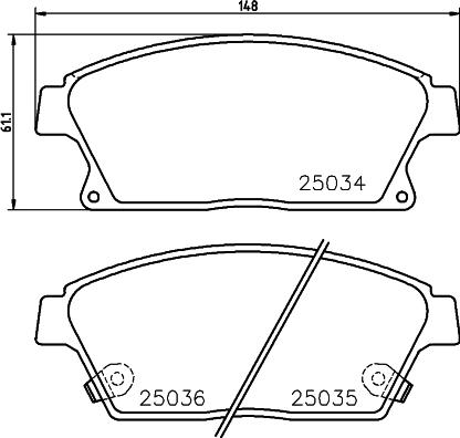 Textar 2503403 - Bremžu uzliku kompl., Disku bremzes autospares.lv