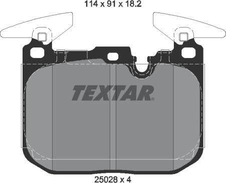 Textar 2502803 - Bremžu uzliku kompl., Disku bremzes www.autospares.lv