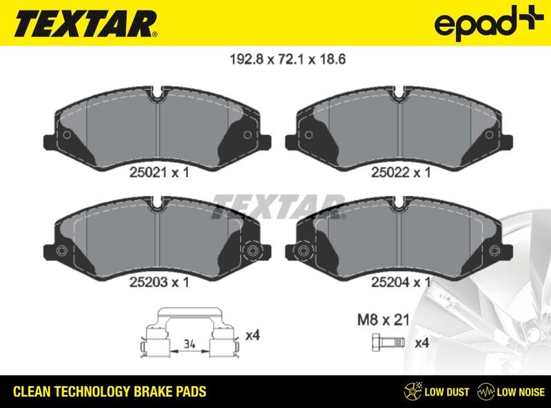 Textar 2502201CP - Brake Pad Set, disc brake www.autospares.lv