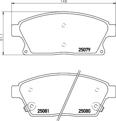 Textar 2507901 - Bremžu uzliku kompl., Disku bremzes www.autospares.lv