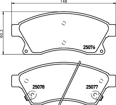 Textar 2507601 - Bremžu uzliku kompl., Disku bremzes www.autospares.lv