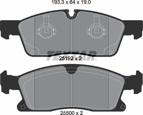 Textar 2519201 - Bremžu uzliku kompl., Disku bremzes autospares.lv