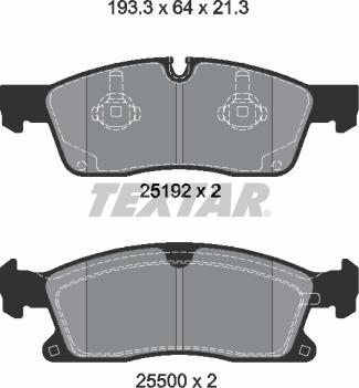 Textar 2519202 - Тормозные колодки, дисковые, комплект autospares.lv