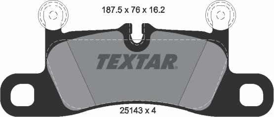 Textar 2514301 - Bremžu uzliku kompl., Disku bremzes www.autospares.lv