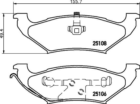 Textar 2510801 - Bremžu uzliku kompl., Disku bremzes www.autospares.lv