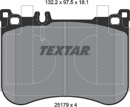 Textar 2517901 - Bremžu uzliku kompl., Disku bremzes www.autospares.lv