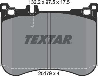 Textar 2517903 - Bremžu uzliku kompl., Disku bremzes www.autospares.lv