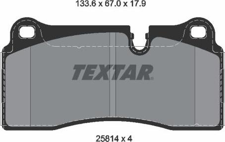 Textar 2581401 - Bremžu uzliku kompl., Disku bremzes www.autospares.lv