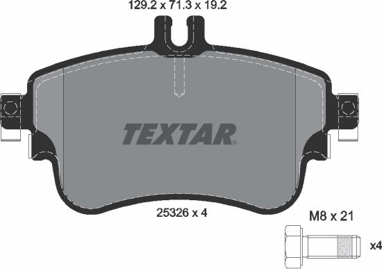 Textar 2532601 - Bremžu uzliku kompl., Disku bremzes www.autospares.lv