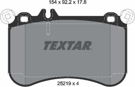 Textar 2521901 - Bremžu uzliku kompl., Disku bremzes www.autospares.lv