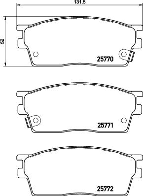 Textar 2577001 - Bremžu uzliku kompl., Disku bremzes www.autospares.lv