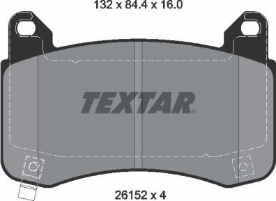 Textar 2615201 - Bremžu uzliku kompl., Disku bremzes www.autospares.lv