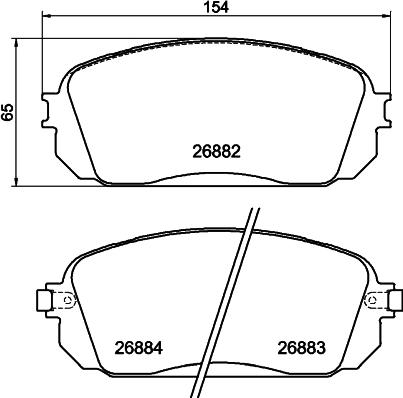 Textar 2688201 - Bremžu uzliku kompl., Disku bremzes www.autospares.lv