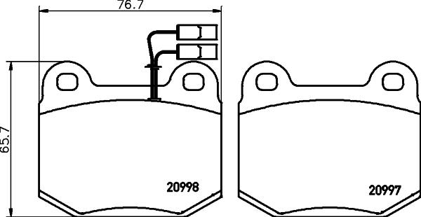 Textar 2099701 - Brake Pad Set, disc brake www.autospares.lv