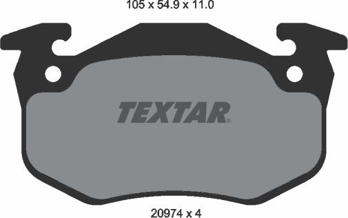 Textar 2097401 - Bremžu uzliku kompl., Disku bremzes www.autospares.lv