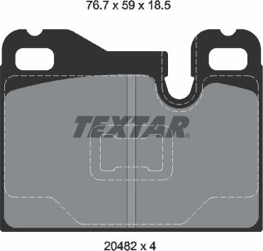 Textar 2048201 - Bremžu uzliku kompl., Disku bremzes www.autospares.lv