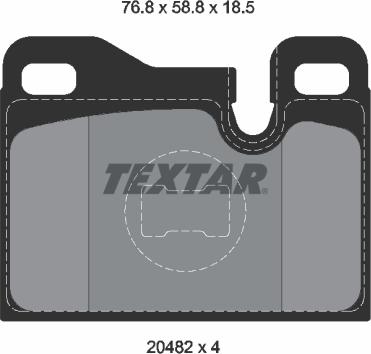 Textar 2048203 - Bremžu uzliku kompl., Disku bremzes www.autospares.lv