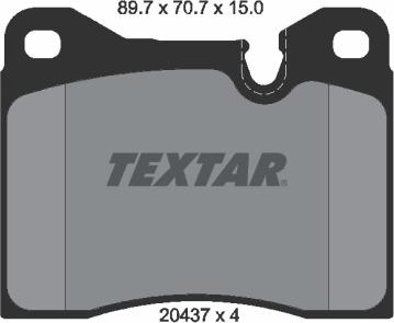 Textar 2043703 - Brake Pad Set, disc brake www.autospares.lv