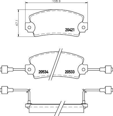 Textar 2042103 - Bremžu uzliku kompl., Disku bremzes www.autospares.lv