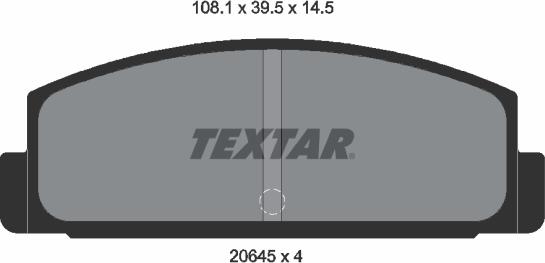 Textar 2064501 - Bremžu uzliku kompl., Disku bremzes www.autospares.lv