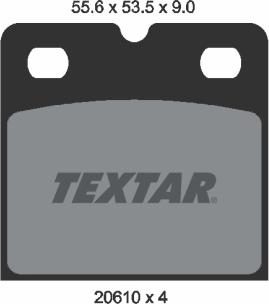 Textar 2061005 - Bremžu uzliku kompl., Disku stāvbremze autospares.lv