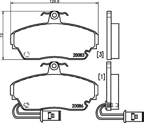 Textar 2008301 - Brake Pad Set, disc brake www.autospares.lv