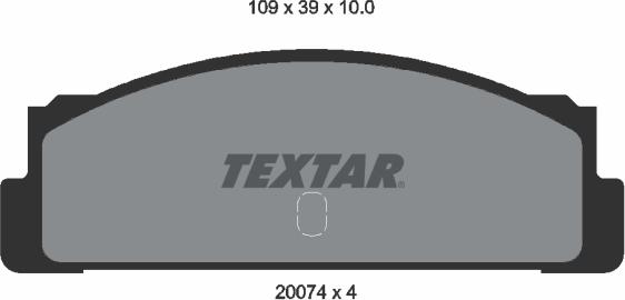 Textar 2007404 - Тормозные колодки, дисковые, комплект www.autospares.lv