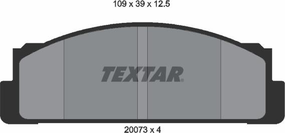 Textar 2007310 - Тормозные колодки, дисковые, комплект www.autospares.lv