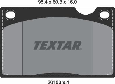 Textar 2015302 - Bremžu uzliku kompl., Disku bremzes www.autospares.lv