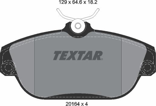 Textar 2016402 - Bremžu uzliku kompl., Disku bremzes www.autospares.lv